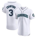 Cooneas S.Mariners #3 J.P. Crawford Player White Home Limited Elite Stitched Jerseys
