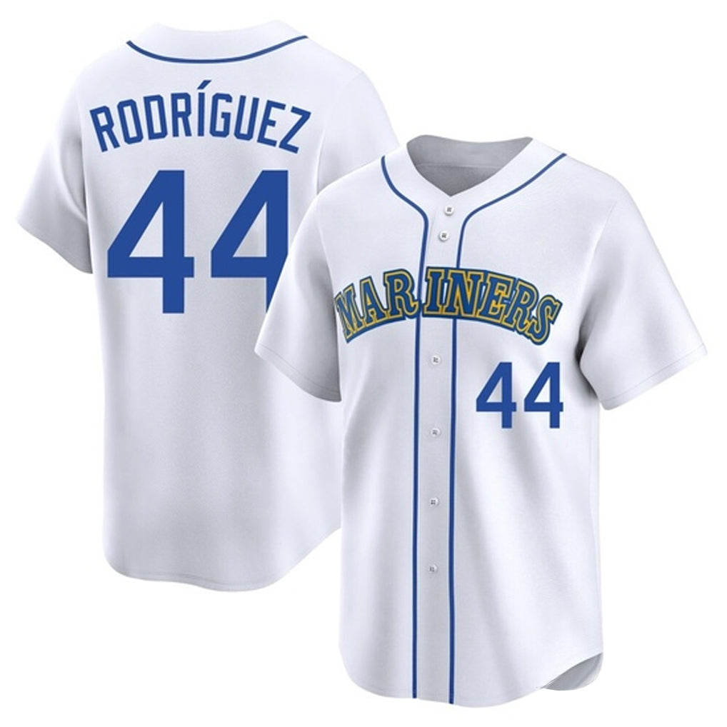 Cooneas S.Mariners #44 Julio Rodriguez Player White Pitch Fashion Game Stitched Jerseys