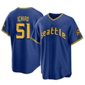 Cooneas S.Mariners #51 Ichiro Suzuki Player Royal City Connect Home Game Stitched Jerseys