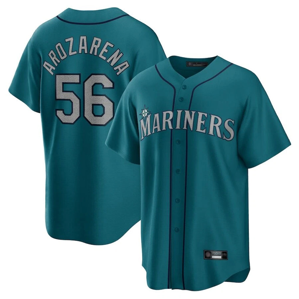 Cooneas S.Mariners #56 Randy Arozarena Player Teal Home Game Stitched Jerseys