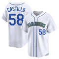 Cooneas S.Mariners #58 Luis Castillo Player White Throwback Cooperstown Collection Limited Game Stitched Jerseys