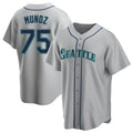 Cooneas S.Mariners #75 Andres Munoz Player Gray Home Game Stitched Jerseys