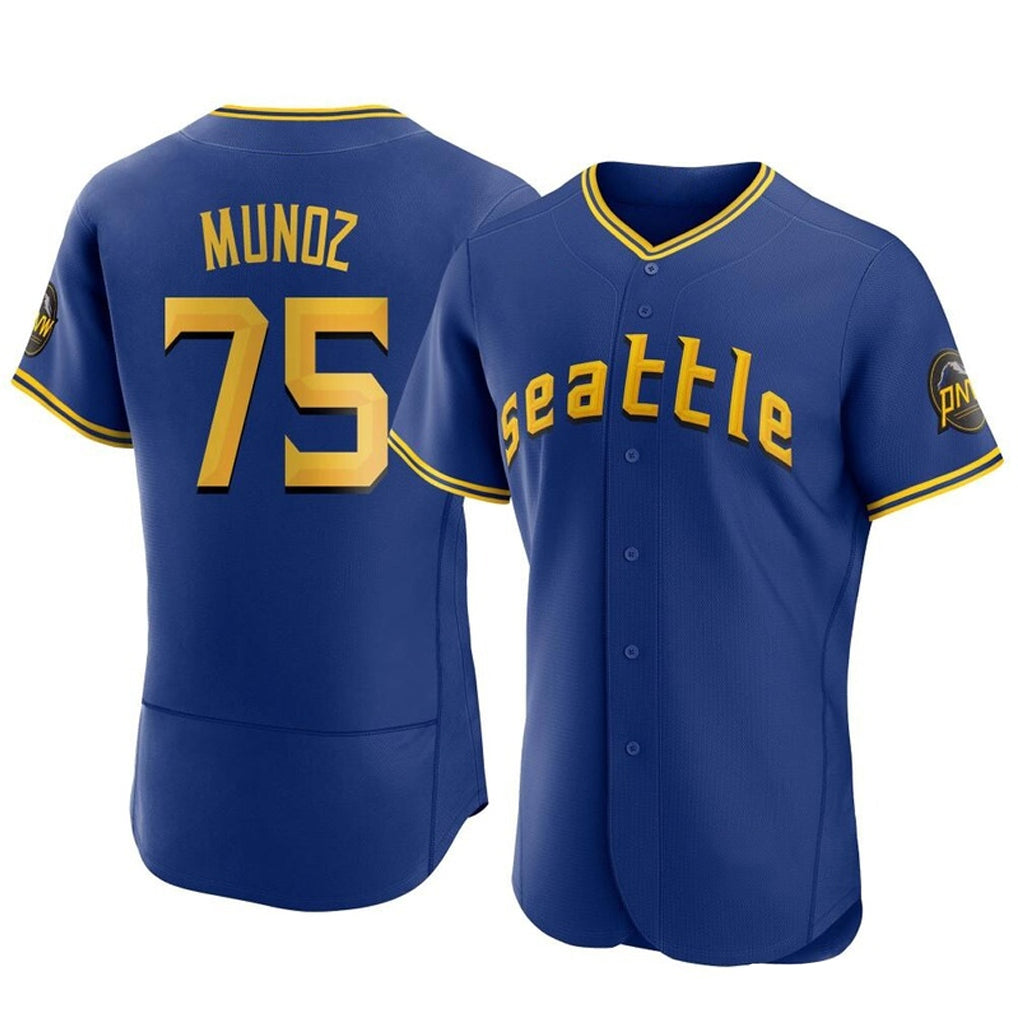 Cooneas S.Mariners #75 Andres Munoz Player Royal City Connect Home Limited Elite Stitched Jerseys