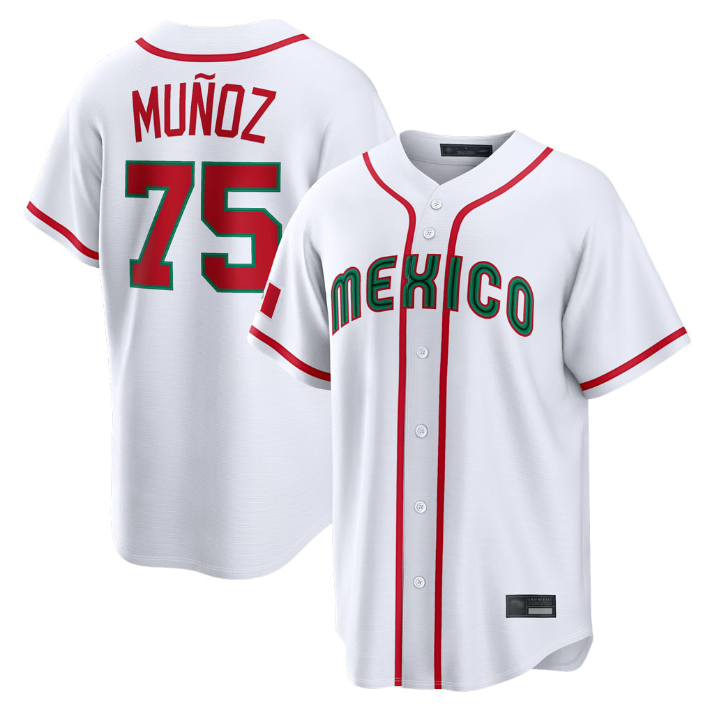 Cooneas S.Mariners #75 Andres Munoz Player White 2026 World Classic Home Limited Stitched Jerseys