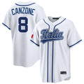 Cooneas S.Mariners #8 Dominic Canzone Player White Italy 2026 World Classic Home Game Stitched Jerseys