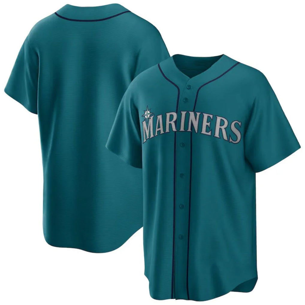 Cooneas S.Mariners Blank Player Teal Home Game Stitched Jerseys