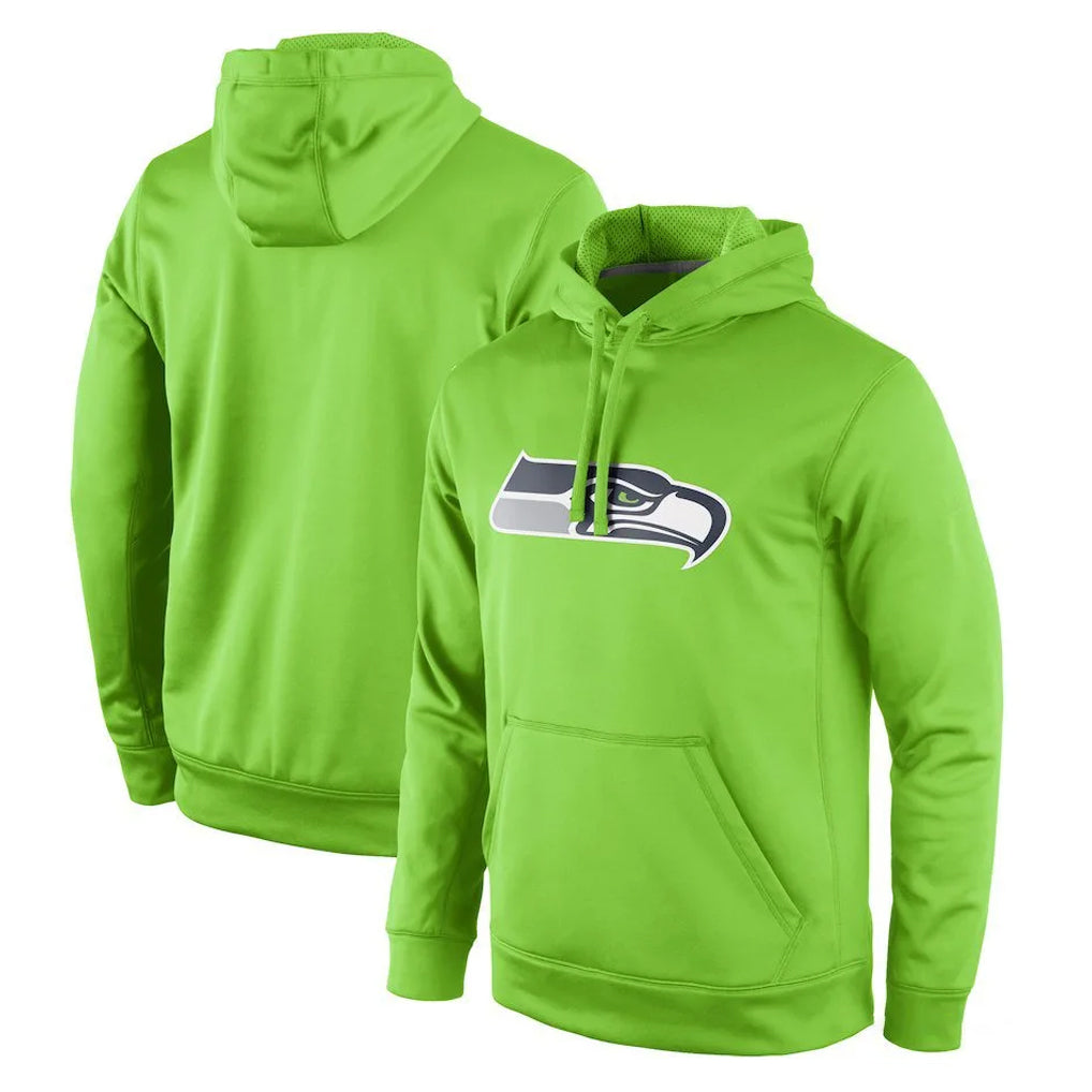 Cooneas S.Seahawks Green LOGO Pullover Hoodies Game Blank Player Stitched Jerseys