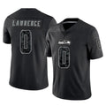 Cooneas S.Seahawks #0 DeMarcus Lawrence Player Black Limited Reflective Home Game Stitched Jerseys