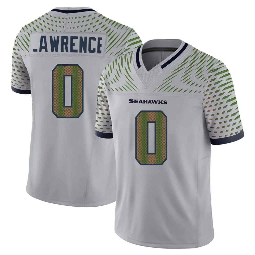 Cooneas S.Seahawks #0 DeMarcus Lawrence Player Grey Limited 2025 Rivalries Collection Home Game Stitched Jerseys