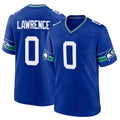 Cooneas S.Seahawks #0 DeMarcus Lawrence Player Royal Throwback Home Game Stitched Jerseys