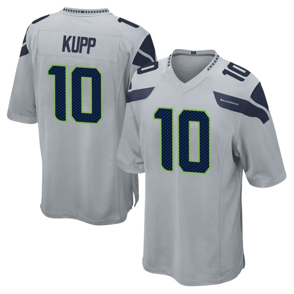 Cooneas S.Seahawks #10 Cooper Kupp Player Gray Home Game Stitched Jerseys