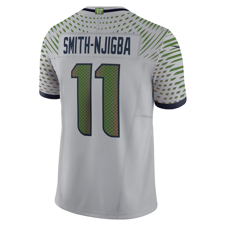 Cooneas S.Seahawks #11 Jaxon Smith-Njigba Player Grey Rivalries Collection Limited Stitched Jerseys