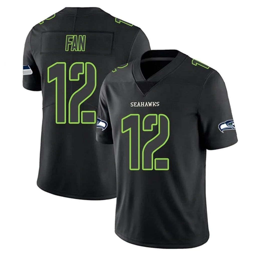 Cooneas S.Seahawks #12 12th Fan Player Black Impact Limited Home Game Stitched Jerseys