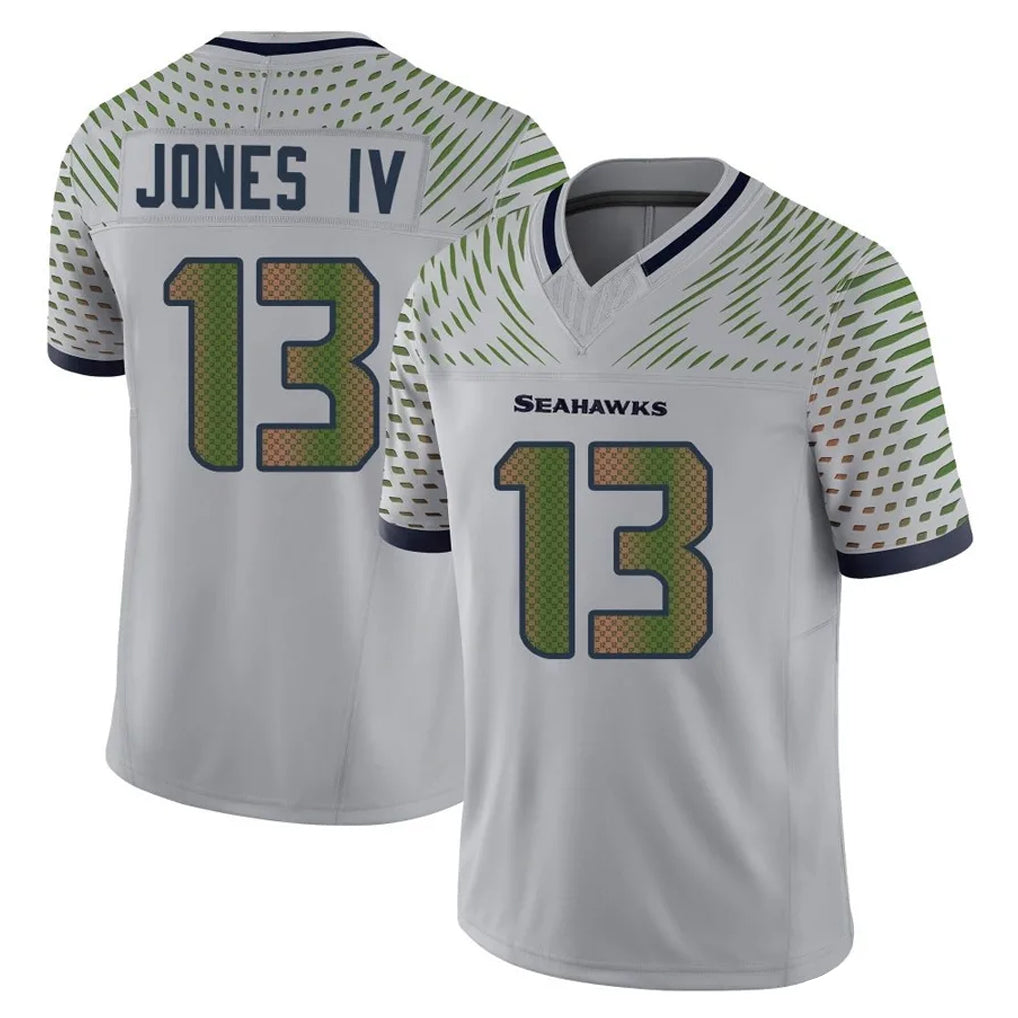 Cooneas S.Seahawks #13 Ernest Jones IV Player Grey Limited 2025 Rivalries Collection Home Game Stitched Jerseys