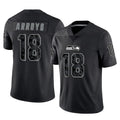 Cooneas S.Seahawks #18 Elijah Arroyo Player Black Limited Reflective Home Game Stitched Jerseys