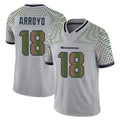 Cooneas S.Seahawks #18 Elijah Arroyo Player Grey Limited 2025 Rivalries Collection Home Game Stitched Jerseys