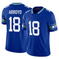 Cooneas S.Seahawks #18 Elijah Arroyo Player Royal Limited Throwback Vapor F.U.S.E. Home Game Stitched Jerseys