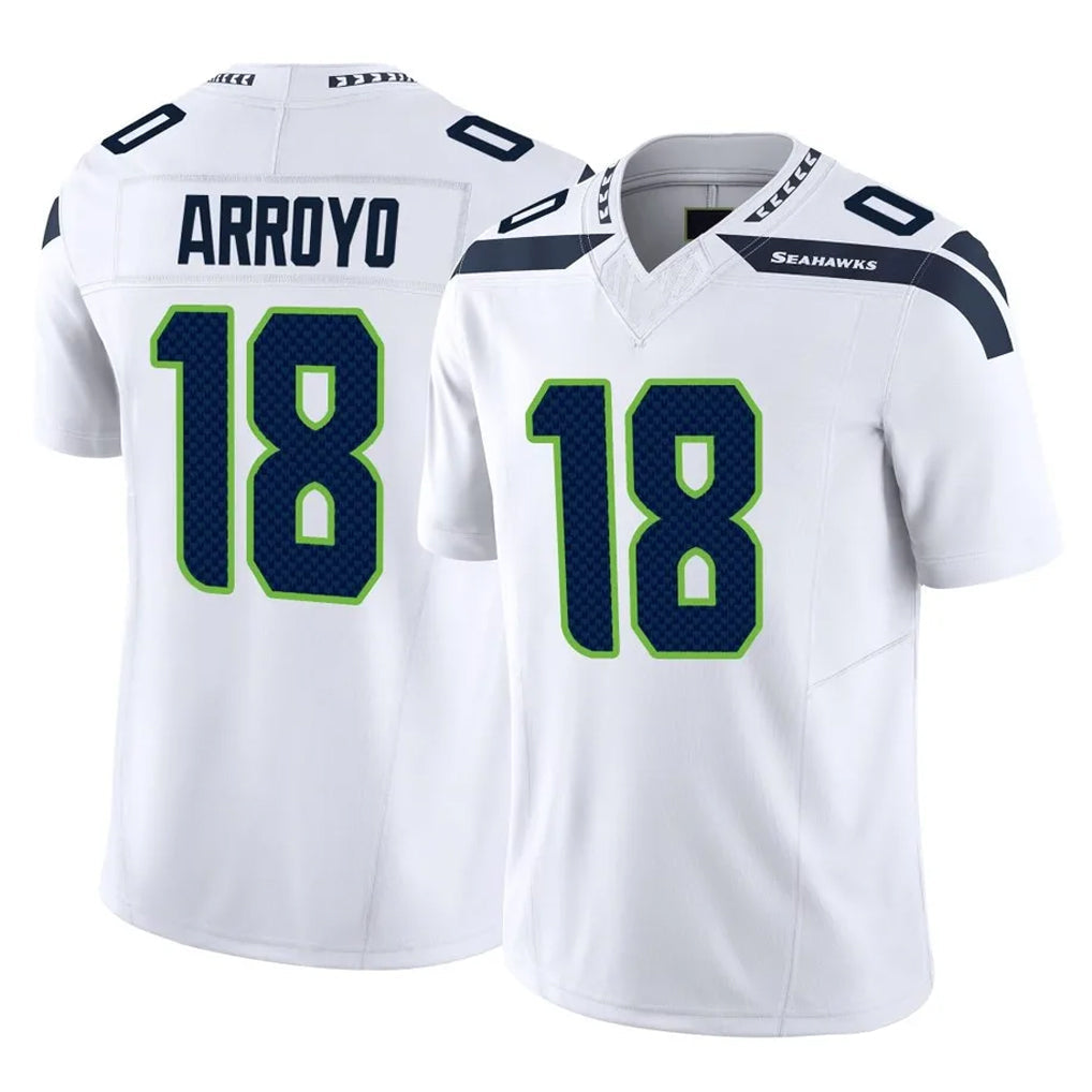 Cooneas S.Seahawks #18 Elijah Arroyo Player White Limited Vapor F.U.S.E. Home Game Stitched Jerseys