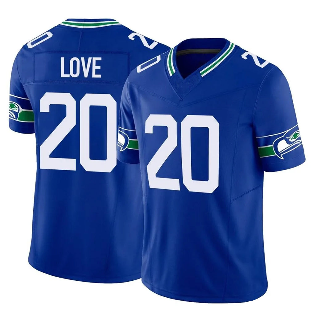 Cooneas S.Seahawks #20 Julian Love Player Royal Limited Throwback Vapor F.U.S.E. Home Game Stitched Jerseys