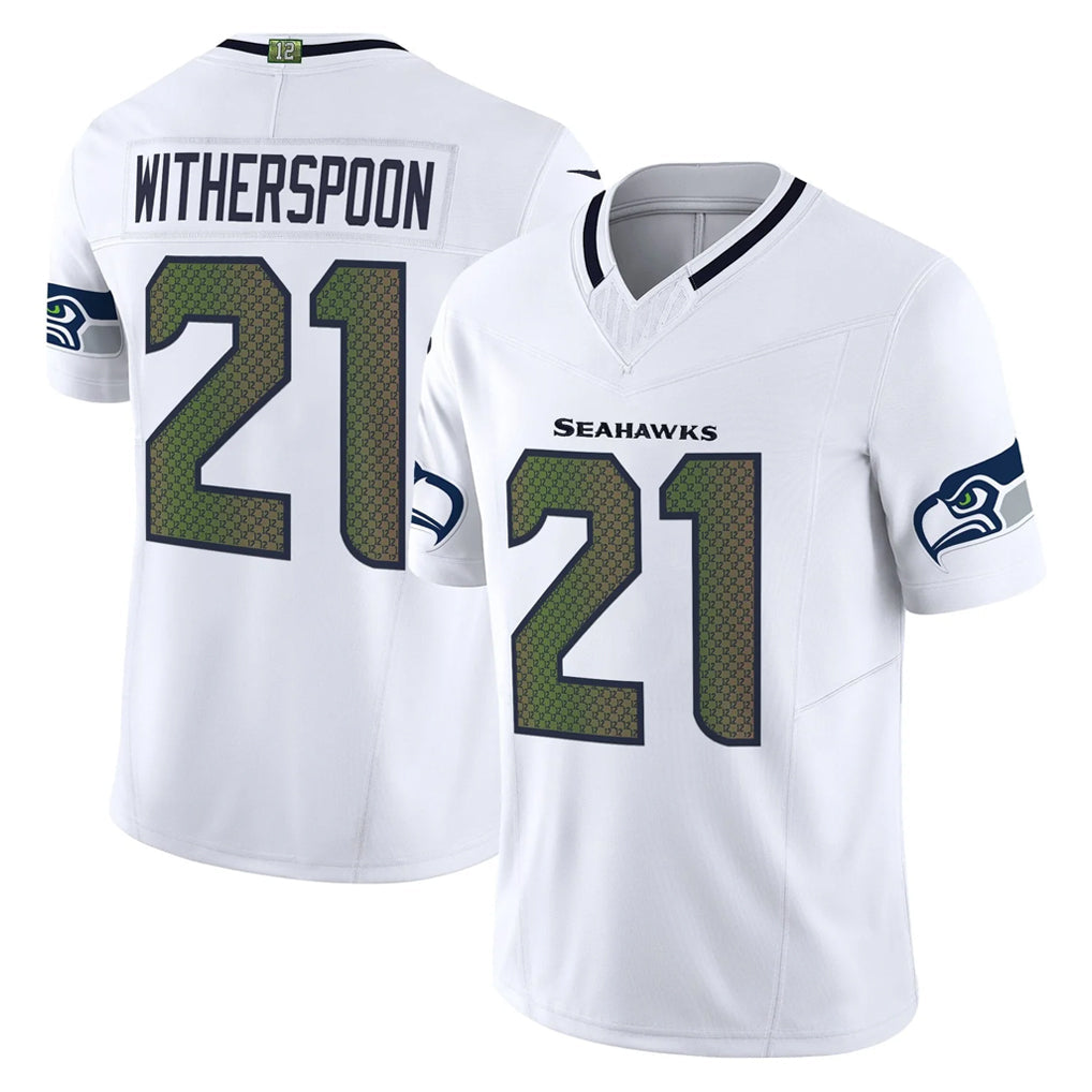 Cooneas S.Seahawks #21 Devon Witherspoon Whitel Rivalries Vapor Limited Home Game Stitched Jerseys