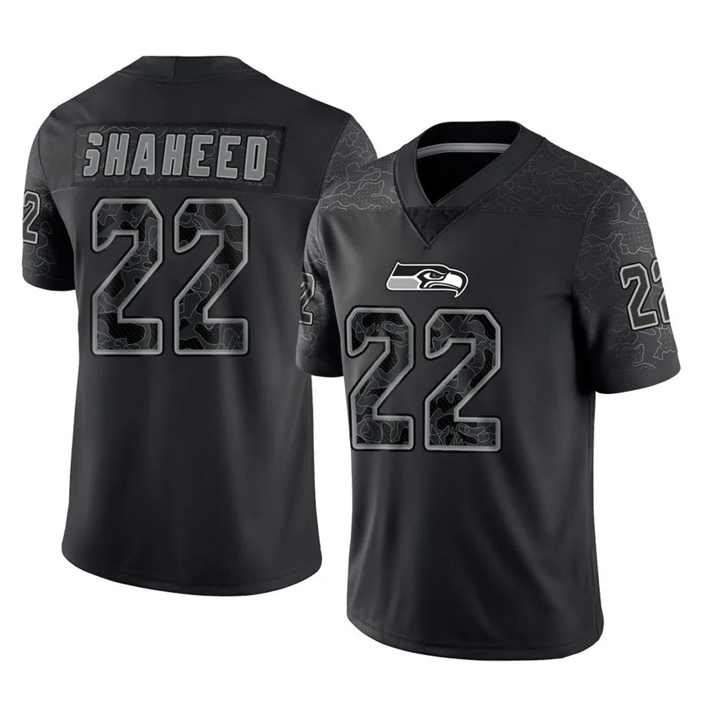 Cooneas S.Seahawks #22 Rashid Shaheed Player Black Limited Reflective Home Game Stitched Jerseys