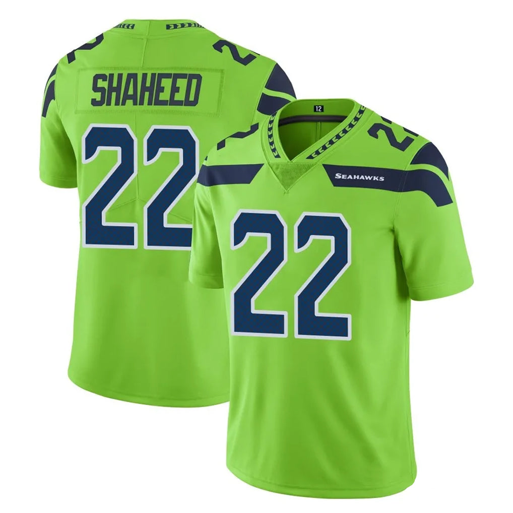 Cooneas S.Seahawks #22 Rashid Shaheed Player Green Limited Color Rush Home Game Stitched Jerseys