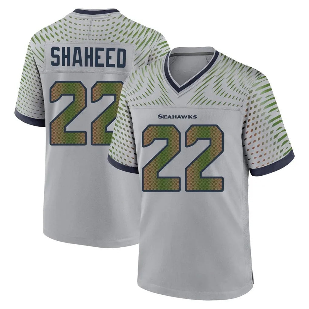 Cooneas S.Seahawks #22 Rashid Shaheed Player Grey 2025 Rivalries Collection Home Game Stitched Jerseys