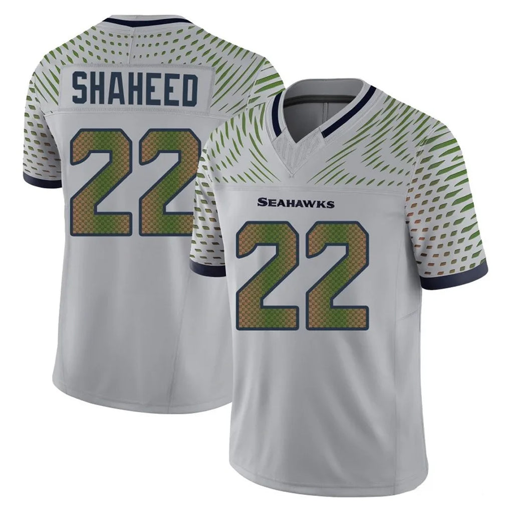 Cooneas S.Seahawks #22 Rashid Shaheed Player Grey Limited 2025 Rivalries Collection Home Game Stitched Jerseys