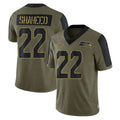 Cooneas S.Seahawks #22 Rashid Shaheed Player Olive Salute To Service Limited Game Stitched Jerseys