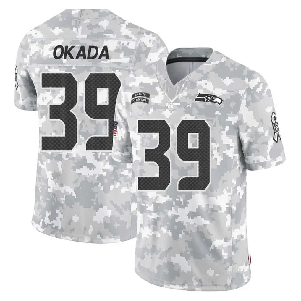 Cooneas S.Seahawks #39 Ty Okada Player Arctic Camo Limited Salute To Service Home Game Stitched Jerseys