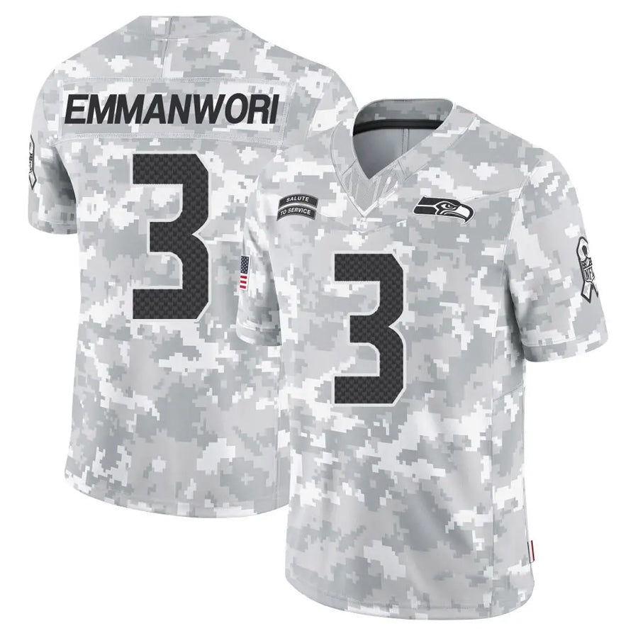 Cooneas S.Seahawks #3 Nick Emmanwori Player Arctic Camo Salute to Service Limited Football Jerseys