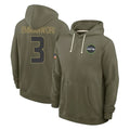 Cooneas S.Seahawks #3 Nick Emmanwori Player Olive Salute to Service Pullover Hoodies Limited Stitched Jerseys