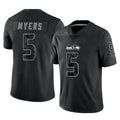Cooneas S.Seahawks #5 Jason Myers Player Black Limited Reflective Home Game Stitched Jerseys