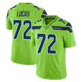 Cooneas S.Seahawks #72 Abraham Lucas Player Green Limited Color Rush Home Game Stitched Jerseys