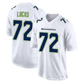 Cooneas S.Seahawks #72 Abraham Lucas Player White Tundra Fashion Home Game Stitched Jerseys