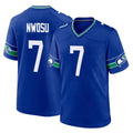 Cooneas S.Seahawks #7 Uchenna Nwosu Player Royal Throwback Home Game Stitched Jerseys