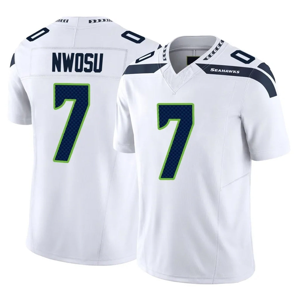 Cooneas S.Seahawks #7 Uchenna Nwosu Player White Limited Vapor F.U.S.E. Home Game Stitched Jerseys