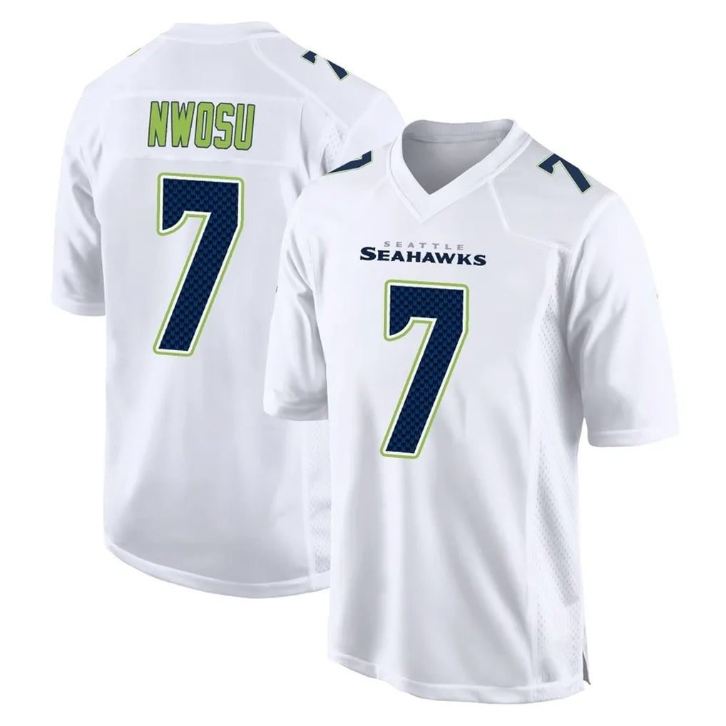 Cooneas S.Seahawks #7 Uchenna Nwosu Player White Tundra Fashion Home Game Stitched Jerseys