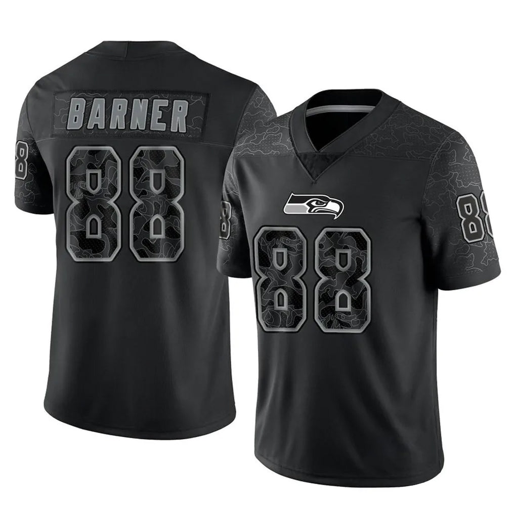 Cooneas S.Seahawks #88 AJ Barner Player Black Limited Reflective Home Game Stitched Jerseys
