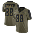 Cooneas S.Seahawks #88 AJ Barner Player Olive Salute To Service Limited Game Stitched Jerseys