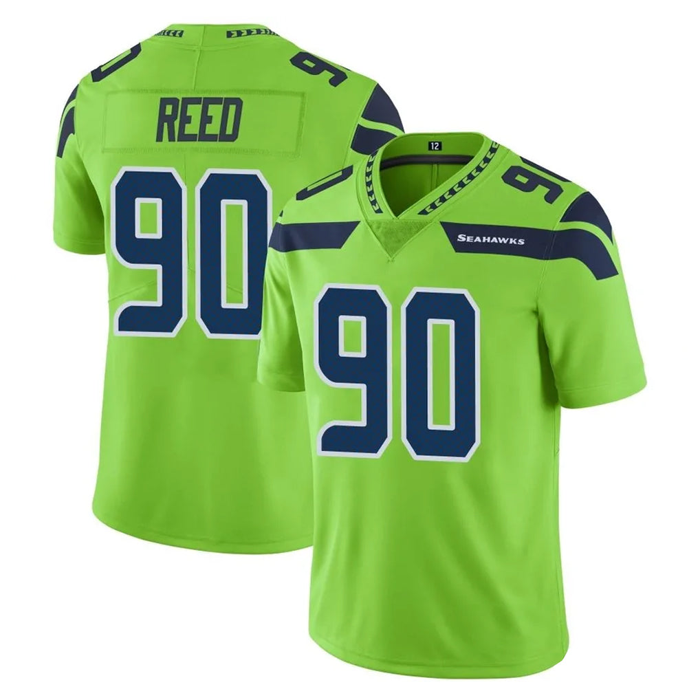 Cooneas S.Seahawks #90 Jarran Reed Player Green Limited Color Rush Home Game Stitched Jerseys