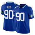 Cooneas S.Seahawks #90 Jarran Reed Player Royal Limited Throwback Vapor F.U.S.E. Home Game Stitched Jerseys