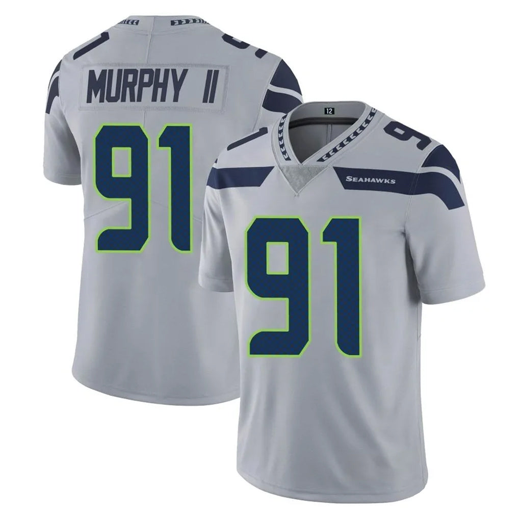 Cooneas S.Seahawks #91 Byron Murphy II Player Gray Limited Vapor Untouchable Home Game Stitched Jerseys