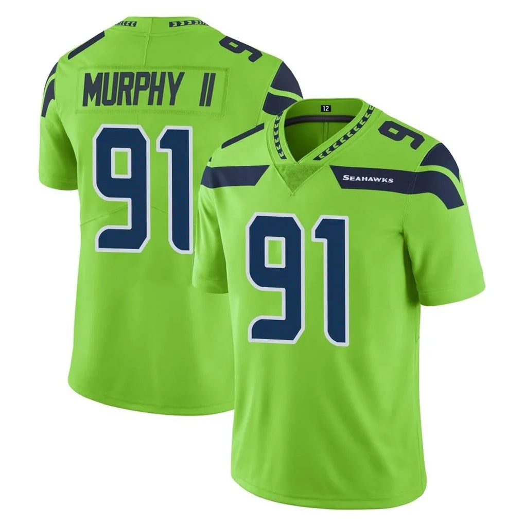 Cooneas S.Seahawks #91 Byron Murphy II Player Green Limited Color Rush Home Game Stitched Jerseys