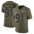Cooneas S.Seahawks #91 Byron Murphy II Player Olive 2025 Salute To Service Limited Home Game Stitched Jerseys