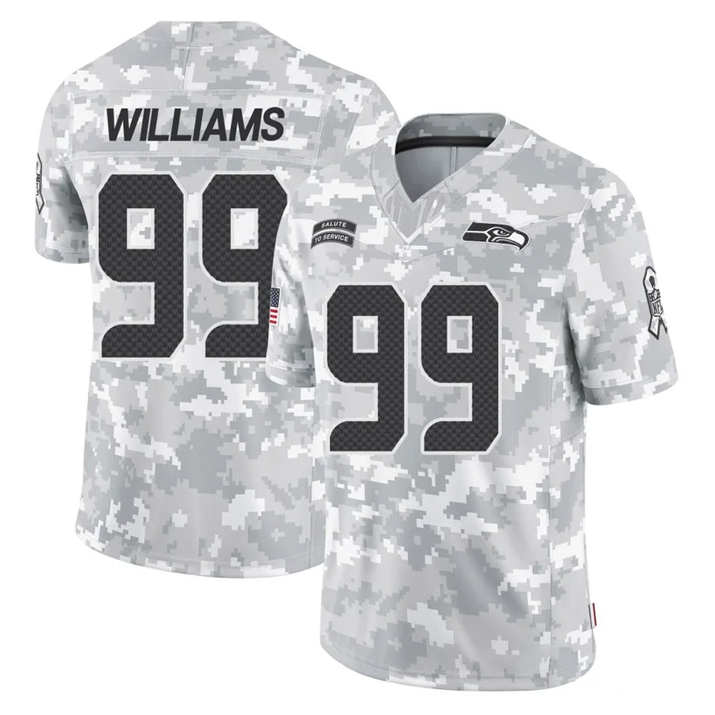 Cooneas S.Seahawks #99 Leonard Williams Player Arctic Camo Limited Salute To Service Home Game Stitched Jerseys