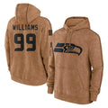 Cooneas S.Seahawks #99 Leonard Williams Player Brown Limited Salute to Service Pullover Hoodies Game Stitched Jerseys
