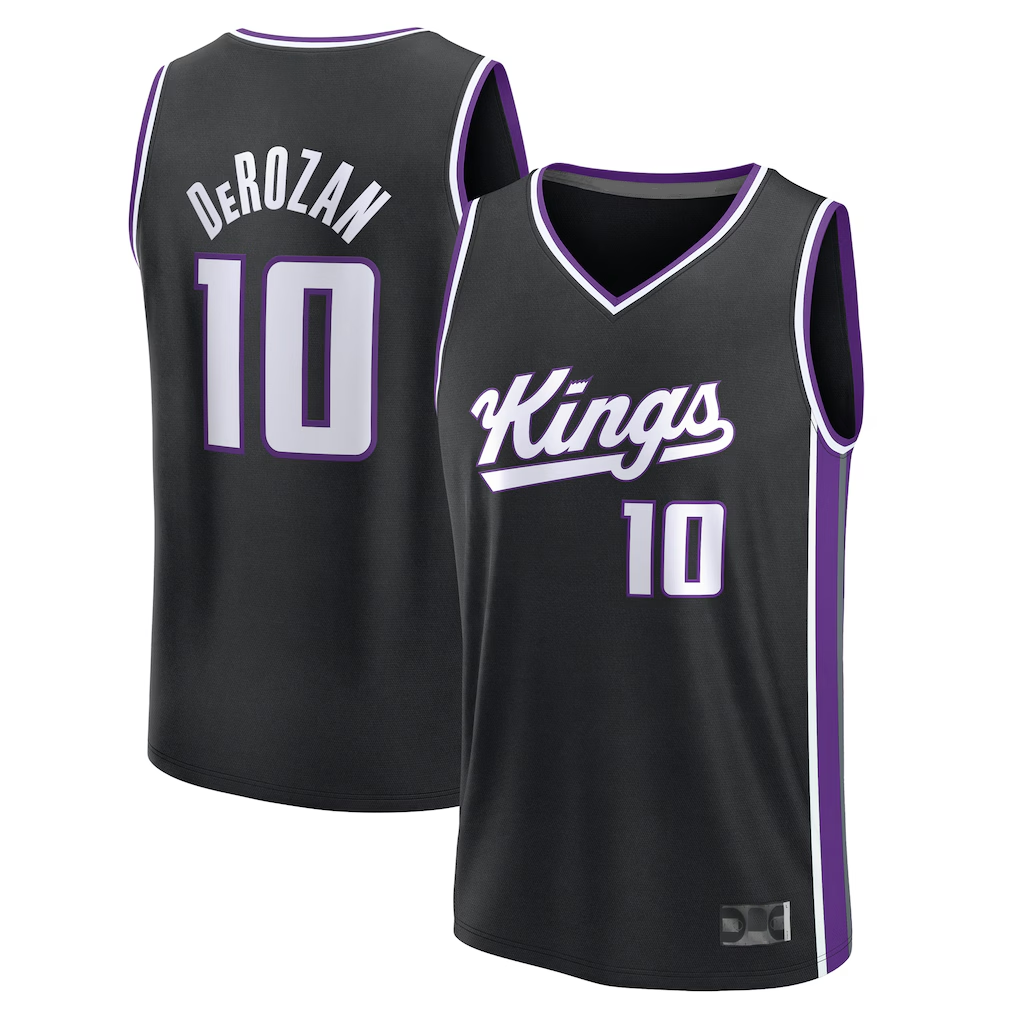 Cooneas S.kings #10 DeMar DeRozan Fanatics Black Fast Break Replica Player Jerseys - Icon Edition