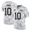 Cooneas SF.49ers #10 Mac Jones Player Arctic Camo Limited Salute To Service Home Game Stitched Jerseys