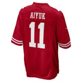 Cooneas SF.49ers #11 Brandon Aiyuk Player Scarlet Game Stitched Jerseys